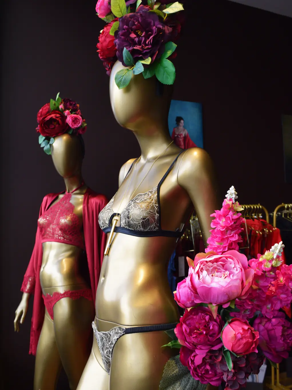 coco de mer ランジェリー　mool lingerie COCO DE MER Seraphine silk-blend satin and lace underwired